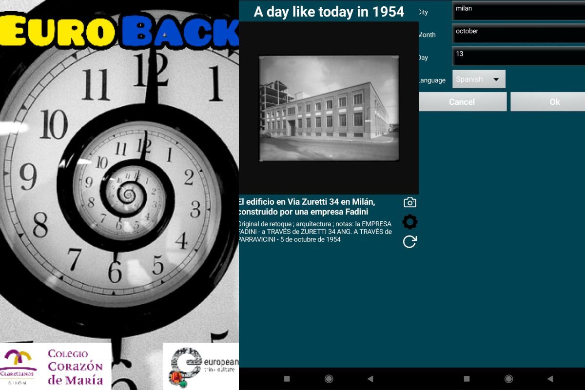 Showcase of the Euroback logo and app interface