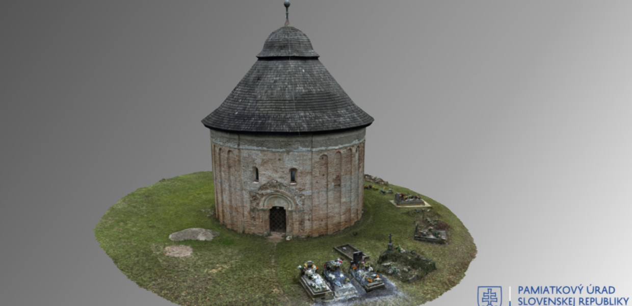 A 3D model of a late Romanesque brick rotunda