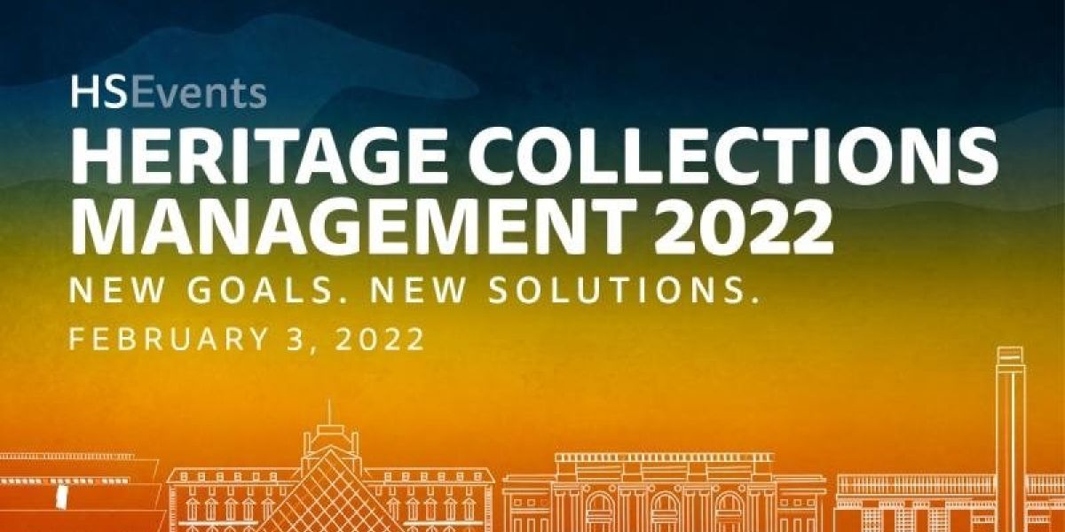 Event poster Heritage Collections Management 2022. New Goals. New Solutions. February 3 2022.