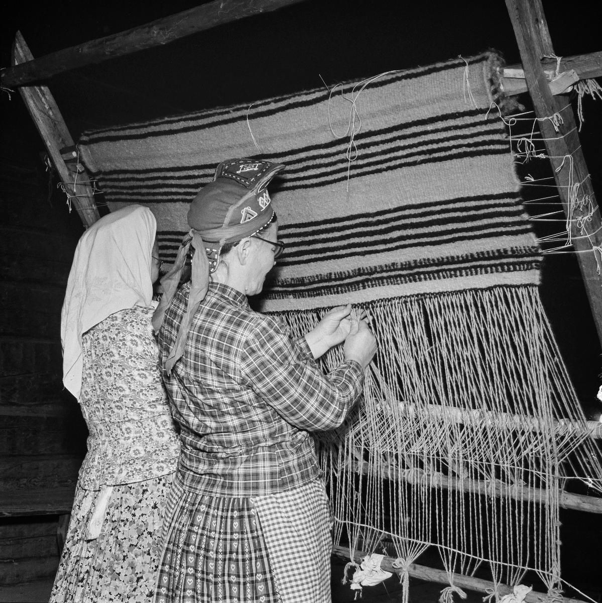 Skolt Sámi craft tradition at the the Seurasaari open-air museum, Helsinki, in 1955