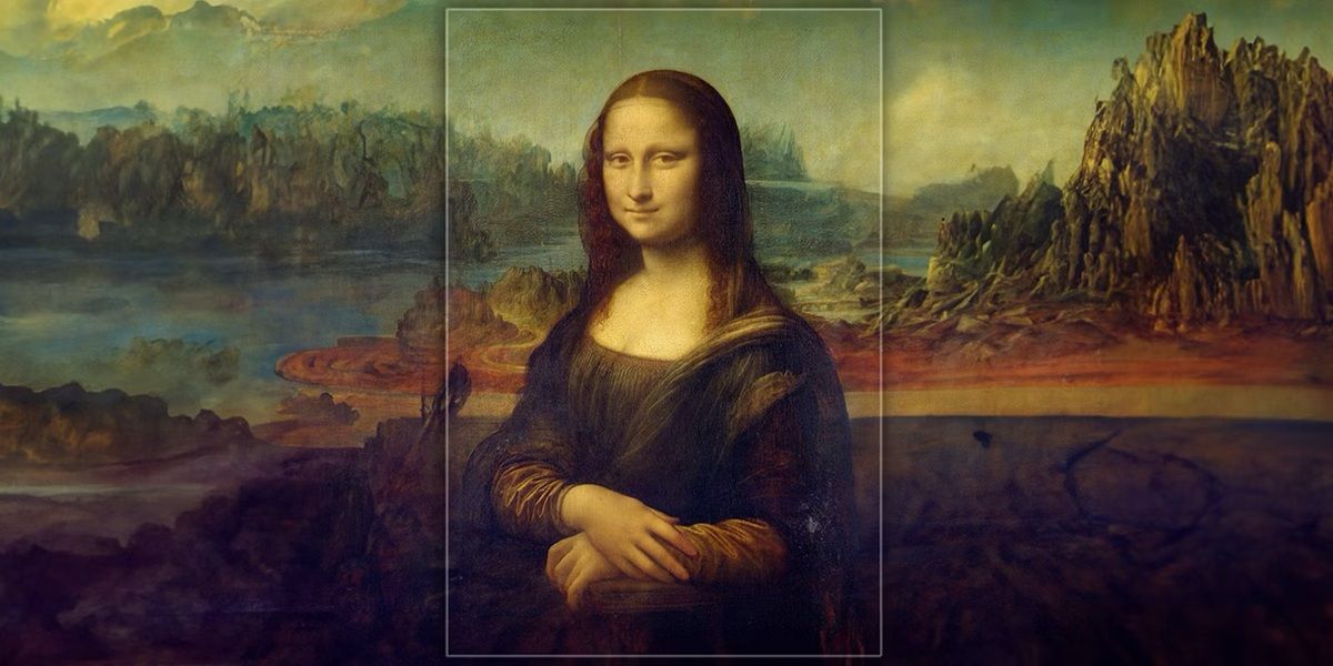 The Mona Lisa with an extended background