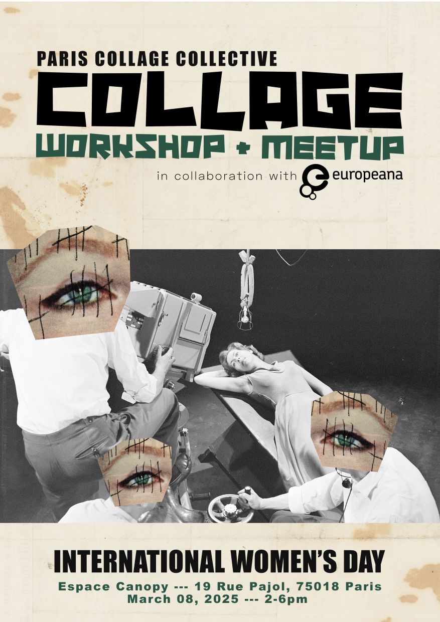 Collage Workshop and Meet up poster