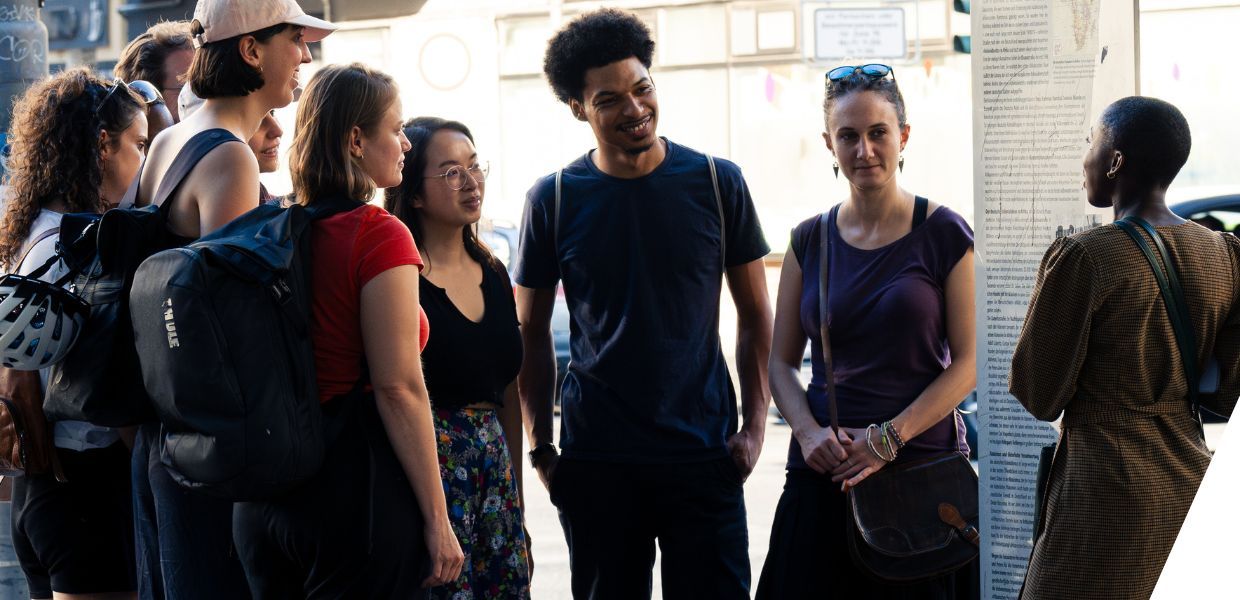 A group on a walking tour