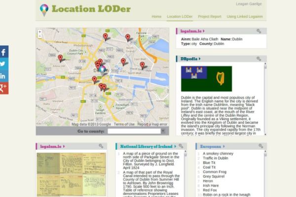 Europeana Linked Open Data feeds Irish place name database