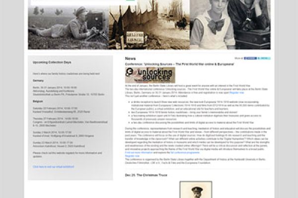 The First World War Centenary: the site that brings all sides together launches in Berlin