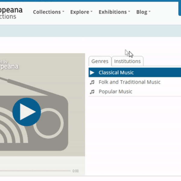 New interactive player Europeana Radio launches as an outcome of Europeana Sounds project