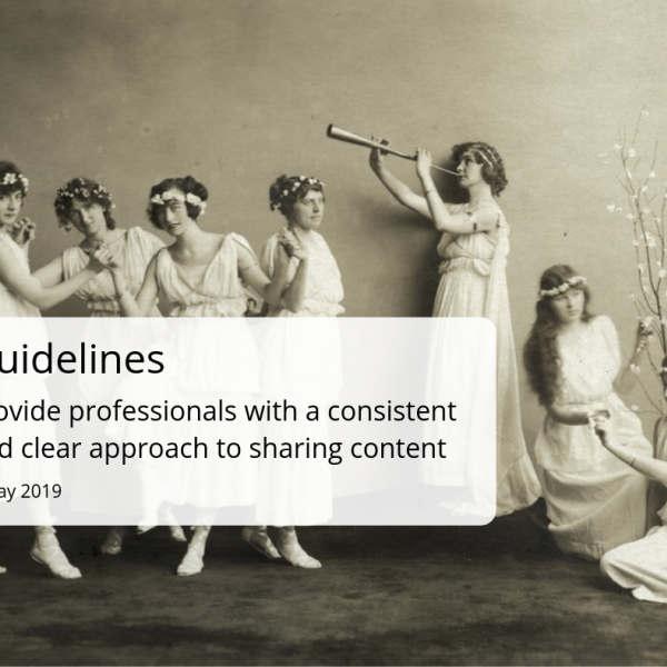 Guidelines for sharing content online, for professionals