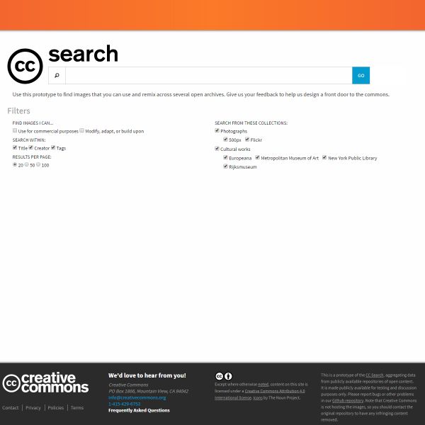 Find inspiring Europeana content via the new Creative Commons Search