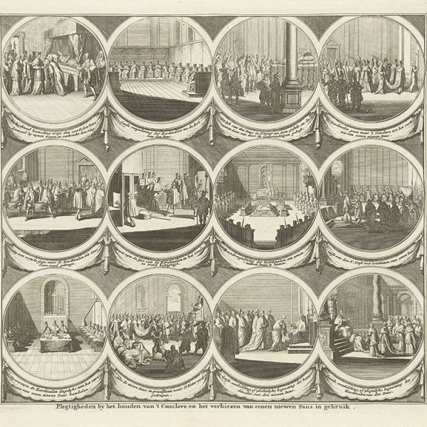 Popes on artwork, drawings and documents from the Rijksmuseum in the Netherlands
